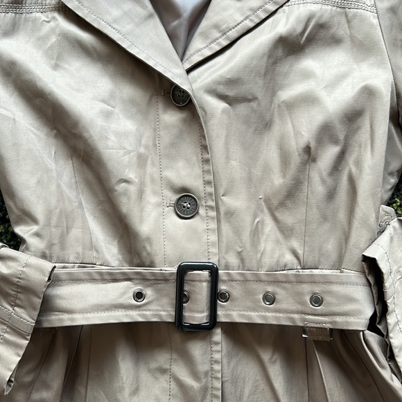 Buffalo Olive Tan Trench Coat with Removable Hood - Picture 2 of 5